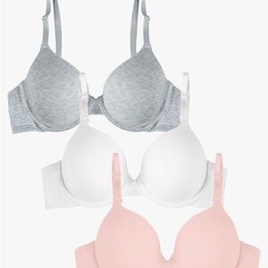 Fruit of the Loom Gray and White Bras Intimates & Sleepwear